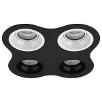 Встраиваемый светильник Lightstar Domino D64706060707 цвет арматуры черно-белый