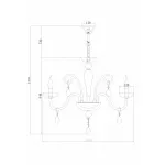 Подвесная люстра Rivoli Sposa P6 CR Б0037770 