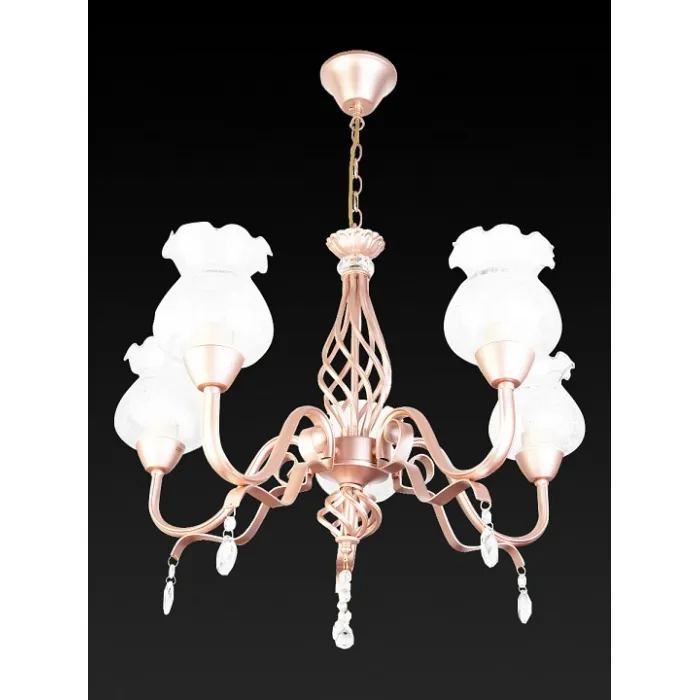 Подвесная люстра TopLight Kelli TL5680D-05PG Цвет арматуры золото Цвет плафонов прозрачный от ImperiumLoft