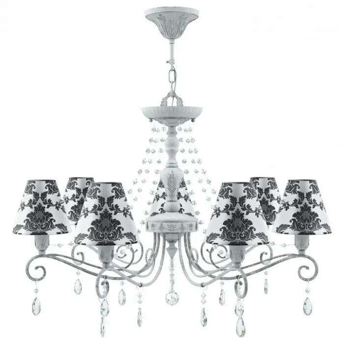 Подвесная люстра Lamp4You Provence 15 E4-07-G-LMP-O-2-CRL-E4-07-TR-UP Цвет плафонов черно-белый от ImperiumLoft