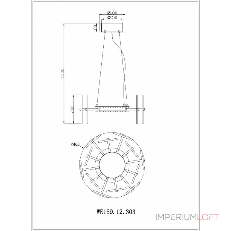 Подвесная люстра Wertmark Nicola WE159.12.303 Подвесная люстра Wertmark Nicola WE159.12.303