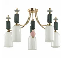 Потолочная люстра Odeon Light Candy 1 4861/5C Цвет плафонов белый Цвет арматуры золото
