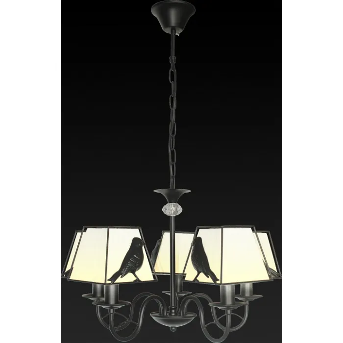 Подвесная люстра TopLight Donna TL7510D-05BL Цвет арматуры черный Цвет плафонов черно-белый от ImperiumLoft
