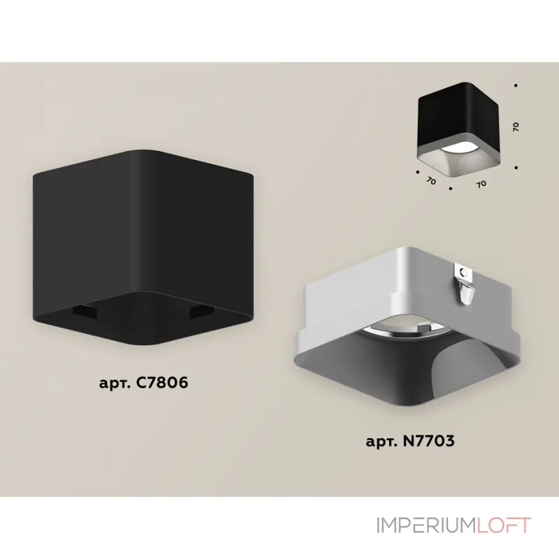 Накладной светильник Ambrella Xs7806 XS7806003 Цвет плафонов серебро