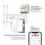 Выключатель проходной двухклавишный с самовозвратом без рамки Werkel белый матовый W1122401 от ImperiumLoft