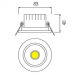 Встраиваемый светильник Horoz Electric Lilya HRZ00000382 Цвет арматуры никель Цвет плафонов прозрачный от ImperiumLoft