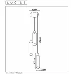 Подвесной светильник Lucide Orlando 74404/13/65 Цвет арматуры черный Цвет плафонов серый от ImperiumLoft
