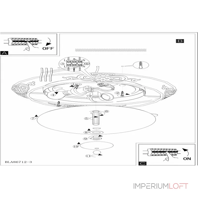 Потолочный светильник Eglo ПРОМО Mestre 86712 