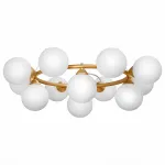 Подвесной светильник Vitaluce V4841 V4841-8/12S Цвет плафонов белый Цвет арматуры золото от ImperiumLoft