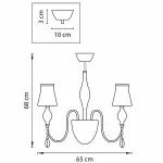 Люстра на штанге Lightstar Escica 806050 Цвет арматуры янтарный Цвет плафонов янтарный от ImperiumLoft