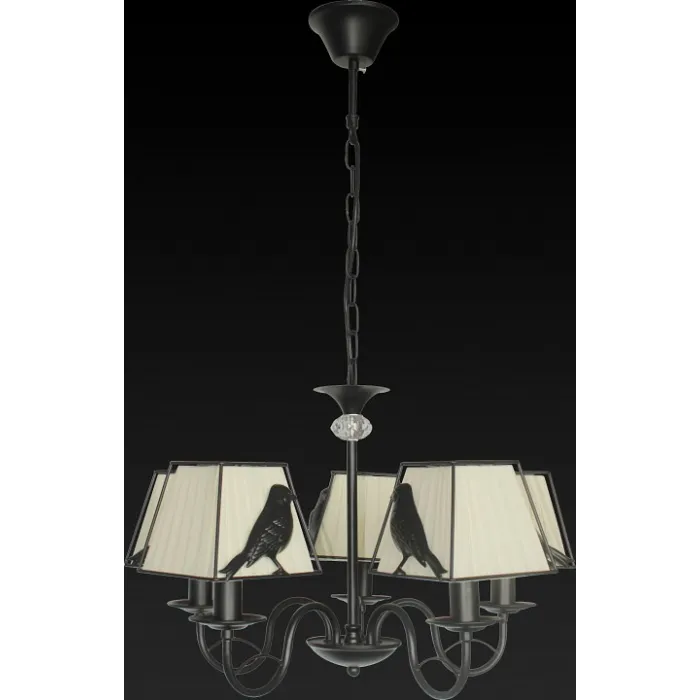 Подвесная люстра TopLight Donna TL7510D-05BL Цвет арматуры черный Цвет плафонов черно-белый от ImperiumLoft