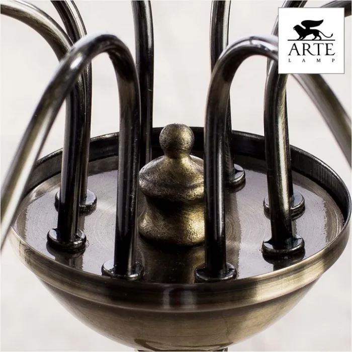 Подвесная люстра Arte Lamp Maypole A6300LM-8AB Цвет арматуры бронза Цвет плафонов белый от ImperiumLoft