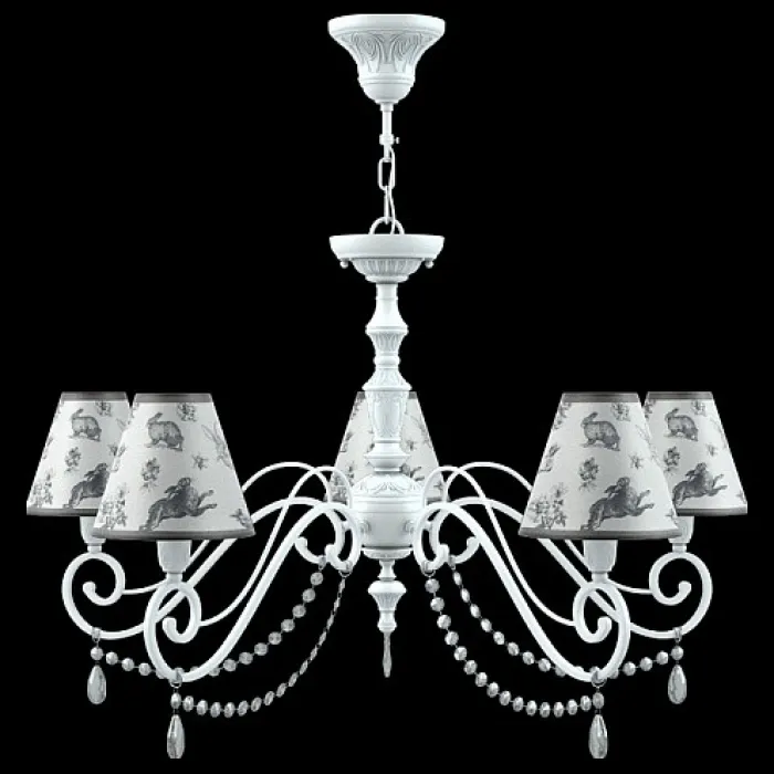 Подвесная люстра Lamp4You Classic 27 E3-05-WM-LMP-O-8-CRL-E3-05-TR-UP Цвет арматуры белый Цвет плафонов серый от ImperiumLoft