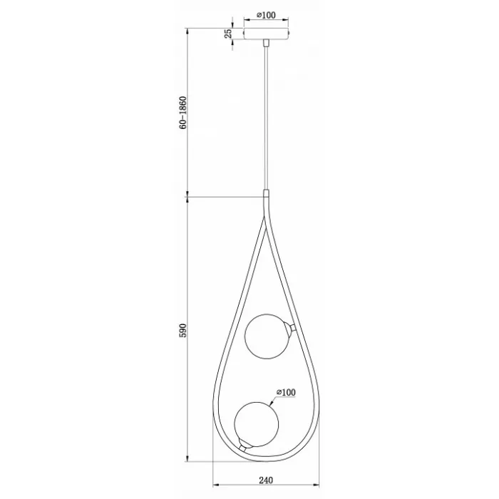 Подвесной светильник Freya Perlina FR4005PL-02B Цвет плафонов белый от ImperiumLoft