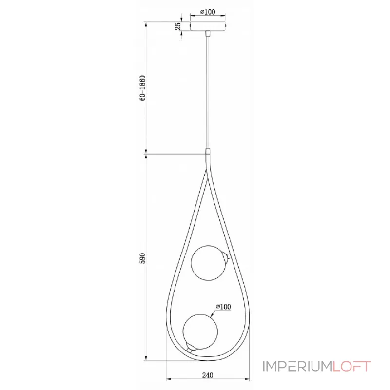 Подвесной светильник Freya Perlina FR4005PL-02B 