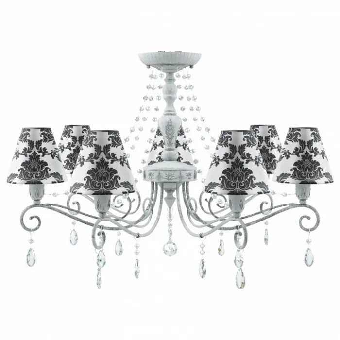 Подвесная люстра Lamp4You Provence 15 E4-07-G-LMP-O-2-CRL-E4-07-TR-UP Цвет плафонов черно-белый от ImperiumLoft