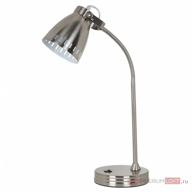 Настольная лампа офисная Arte Lamp Luned A2214LT-1SS Цвет арматуры серебро Цвет плафонов серебро от ImperiumLoft