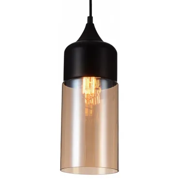 Подвесной светильник Favourite Kuppe 1591-1P Цвет арматуры черный Цвет плафонов янтарный
