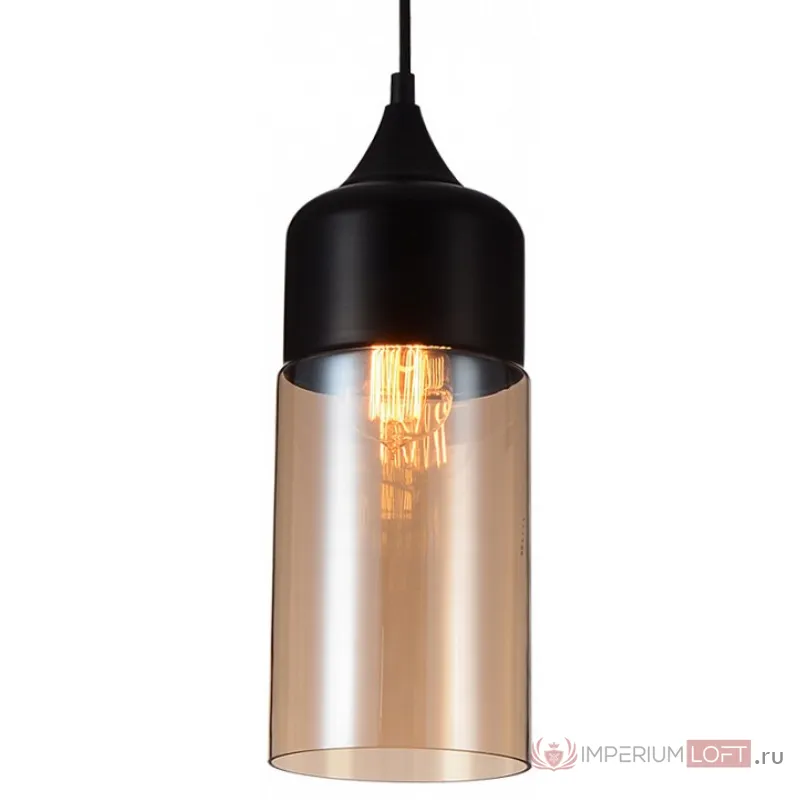 Подвесной светильник Favourite Kuppe 1591-1P Цвет арматуры черный Цвет плафонов янтарный от ImperiumLoft