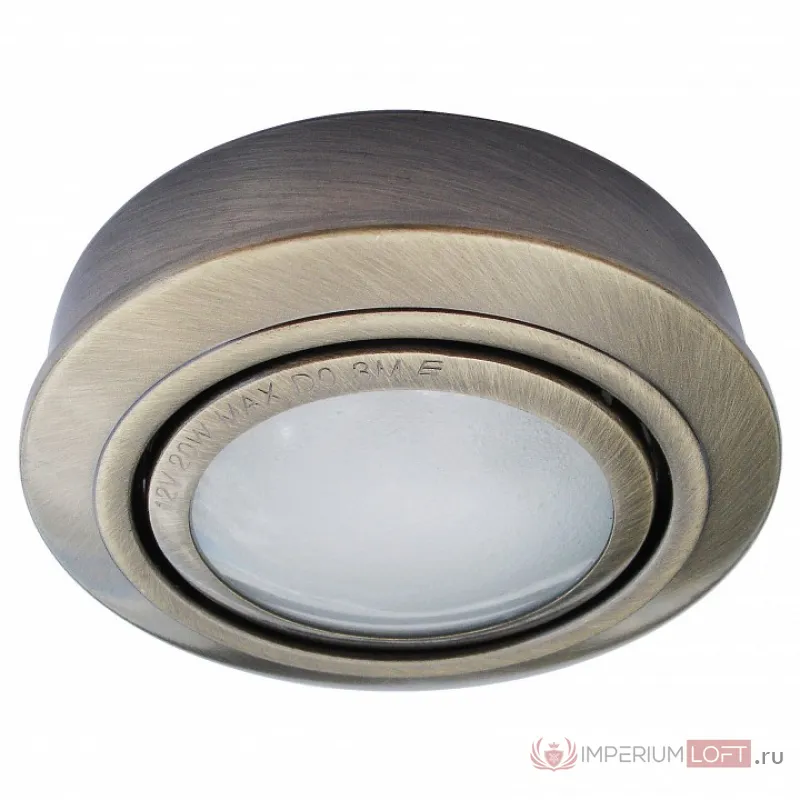 Комплект из 3 встраиваемых светильников Arte Lamp Topic A2123PL-3AB Цвет арматуры бронза Цвет плафонов прозрачный от ImperiumLoft