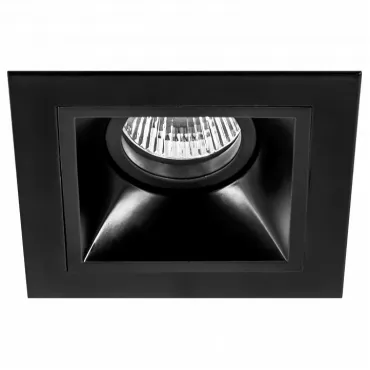 Встраиваемый светильник Lightstar Domino D51707 цвет арматуры черный