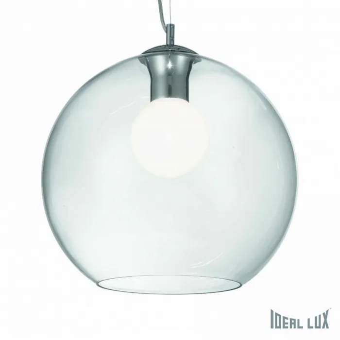 Подвесной светильник Ideal Lux Nemo NEMO CLEAR SP1 D40 Цвет арматуры хром Цвет плафонов прозрачный от ImperiumLoft