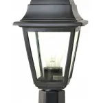 Наземный низкий светильник Arte Lamp Belgrade A1114FN-1BK Цвет арматуры черный Цвет плафонов прозрачный