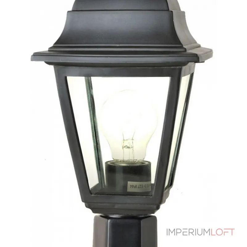 Наземный низкий светильник Arte Lamp Belgrade A1114FN-1BK Цвет арматуры черный Цвет плафонов прозрачный