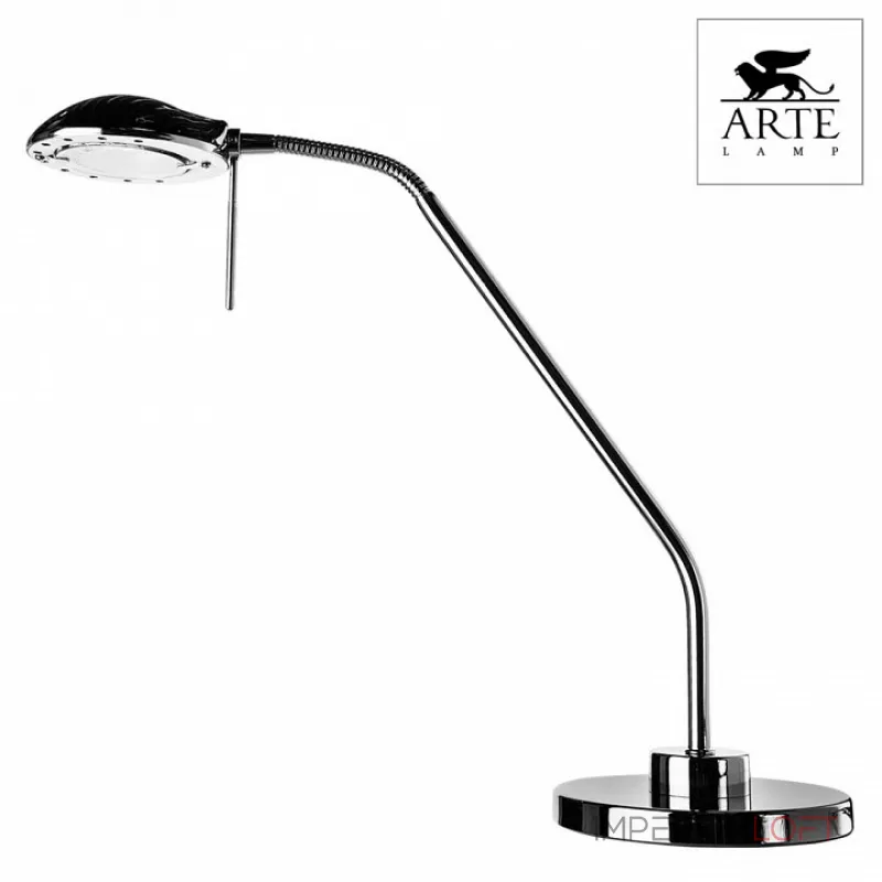 Настольная лампа офисная Arte Lamp Flamingo A2250LT-1CC Цвет арматуры хром Цвет плафонов хром
