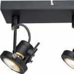 Спот Arte Lamp Costruttore A4300PL-3BK Цвет арматуры черный Цвет плафонов белый