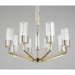 Подвесная люстра Omnilux Ledro OML-69903-08 Цвет арматуры бронза Цвет плафонов прозрачный от ImperiumLoft