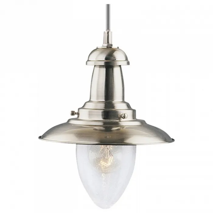 Подвесной светильник Arte Lamp Fisherman A5530SP-1SS Цвет арматуры серебро Цвет плафонов прозрачный от ImperiumLoft