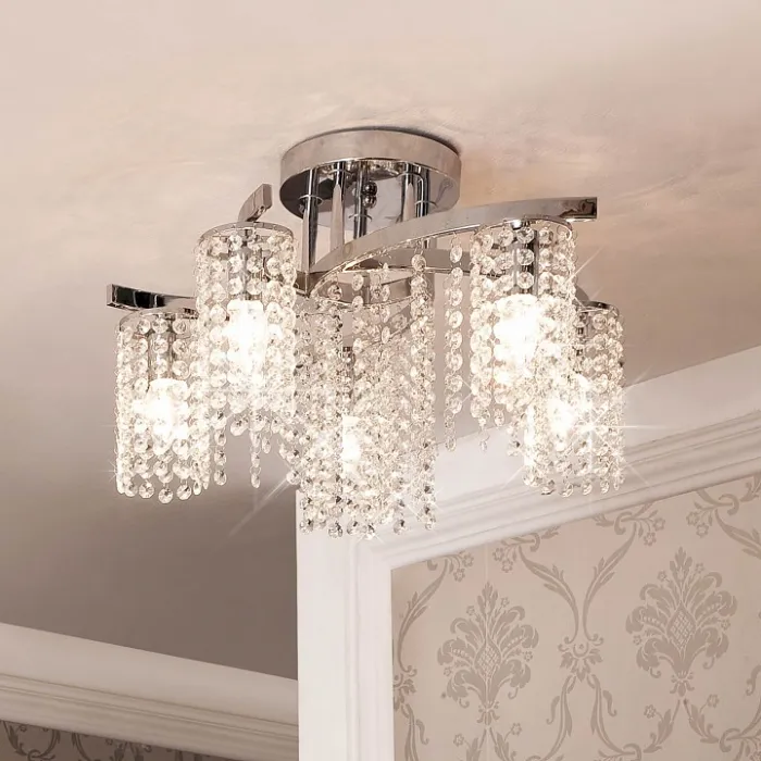 Люстра на штанге Citilux Спарк CL313151 Цвет арматуры хром Цвет плафонов прозрачный от ImperiumLoft