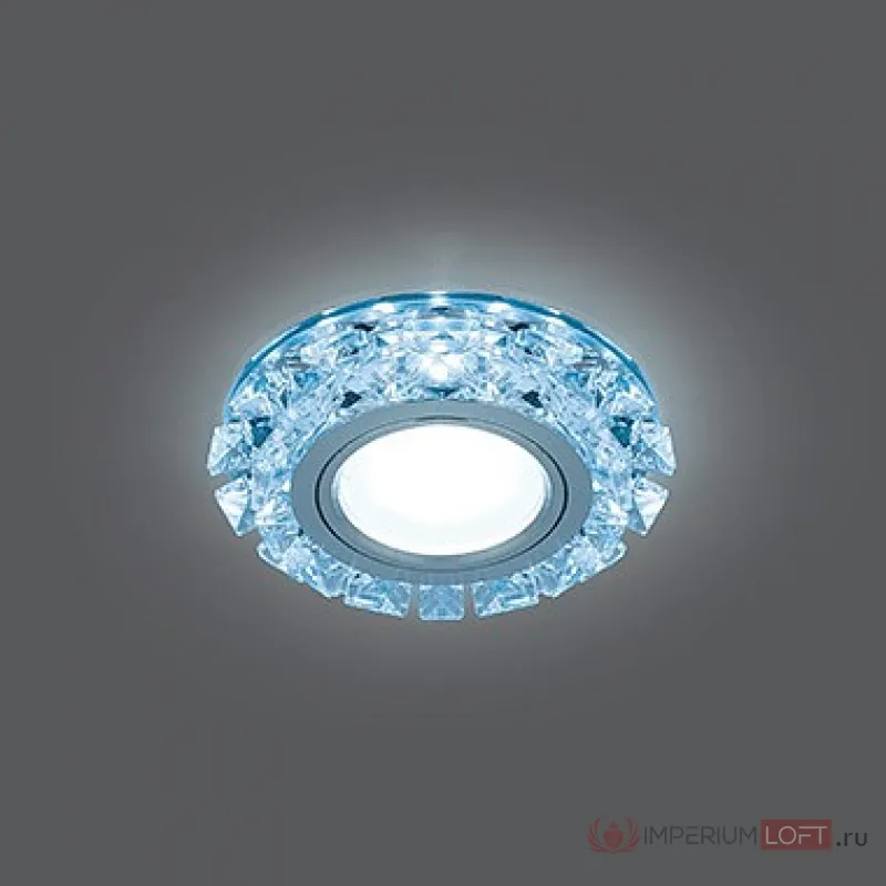 Встраиваемый светильник Gauss Backlight 3 BL050 Цвет плафонов голубой Цвет арматуры хром от ImperiumLoft