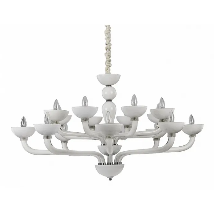Подвесная люстра Ideal Lux Casanova CASANOVA SP16 BIANCO Цвет арматуры хром от ImperiumLoft