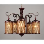 Подвесная люстра Omnilux Monchique OML-58407-05 Цвет арматуры коричневый Цвет плафонов коричневый от ImperiumLoft