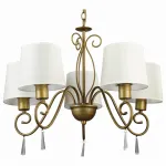 Подвесная люстра Arte Lamp Carolina A9239LM-5BR Цвет арматуры коричневый Цвет плафонов белый от ImperiumLoft