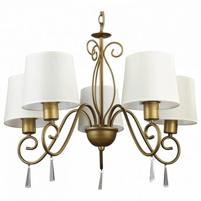 Подвесная люстра Arte Lamp Carolina A9239LM-5BR Цвет арматуры коричневый Цвет плафонов белый от ImperiumLoft