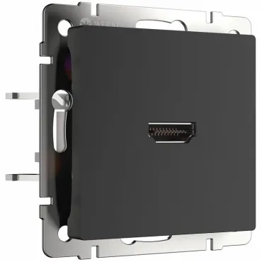 Розетка HDMI без рамки Werkel WL08-60-11 (черный матовый) Цвет арматуры черный Цвет плафонов прозрачный