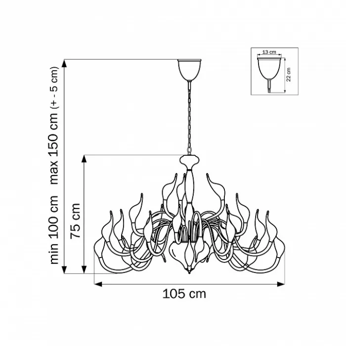 Подвесная люстра Lightstar Cigno Collo 751244 Цвет арматуры хром от ImperiumLoft