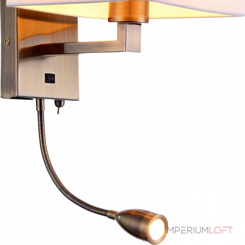Бра с подсветкой Arte Lamp Hall A9249AP-2AB Цвет арматуры бронза Цвет плафонов белый Бра с подсветкой Arte Lamp Hall A9249AP-2AB Цвет арматуры бронза Цвет плафонов белый