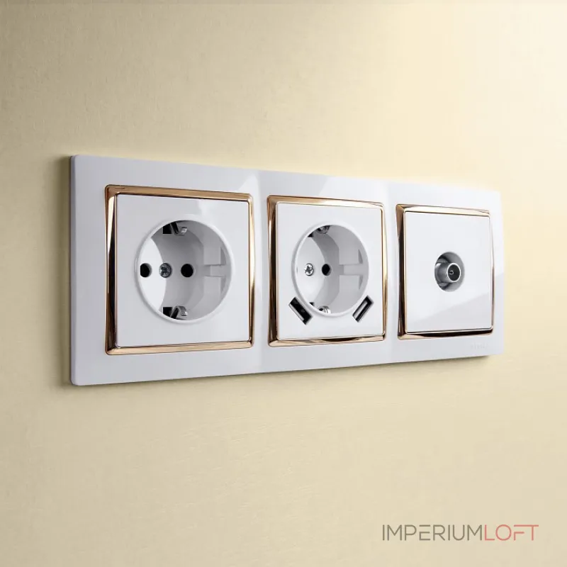 Розетка с заземлением, шторками и 2хUSB, без рамки Werkel белый W1171501 Розетка с заземлением, шторками и 2хUSB, без рамки Werkel белый W1171501