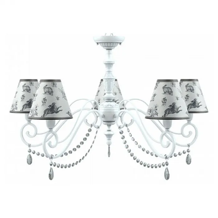 Подвесная люстра Lamp4You Classic 27 E3-05-WM-LMP-O-8-CRL-E3-05-TR-UP Цвет арматуры белый Цвет плафонов серый от ImperiumLoft