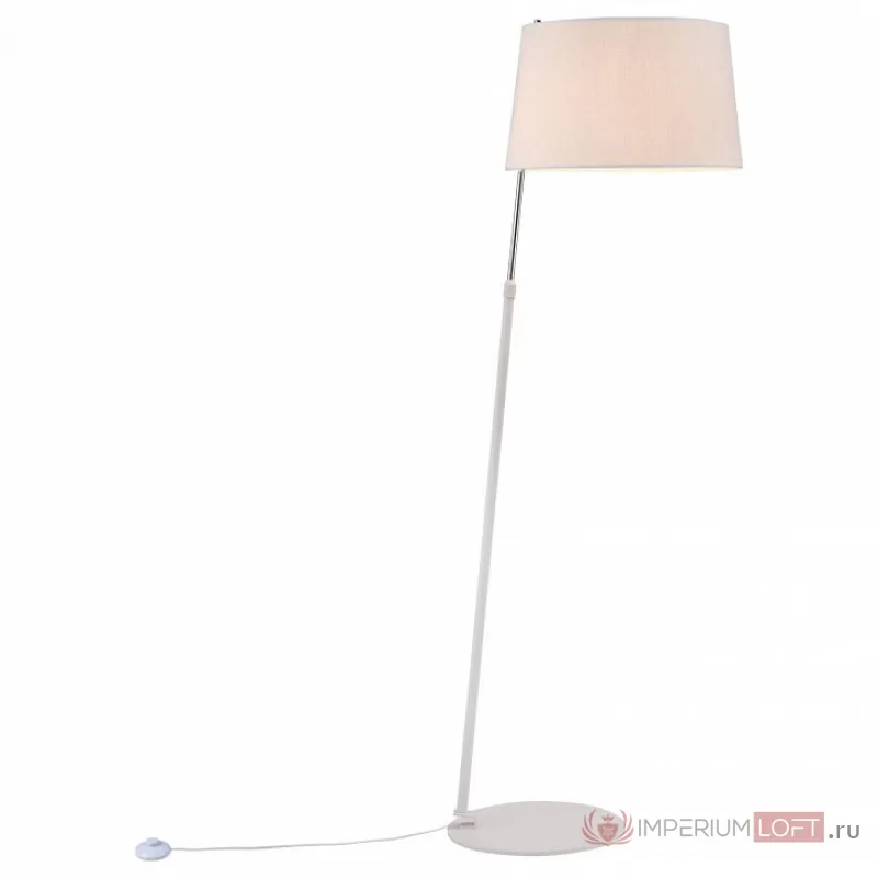 Торшер Maytoni Bergamo MOD613FL-01W Цвет арматуры хром Цвет плафонов белый от ImperiumLoft