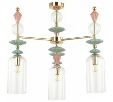 Потолочная люстра Odeon Light Bizet 4855/3C Цвет плафонов прозрачный Цвет арматуры золото