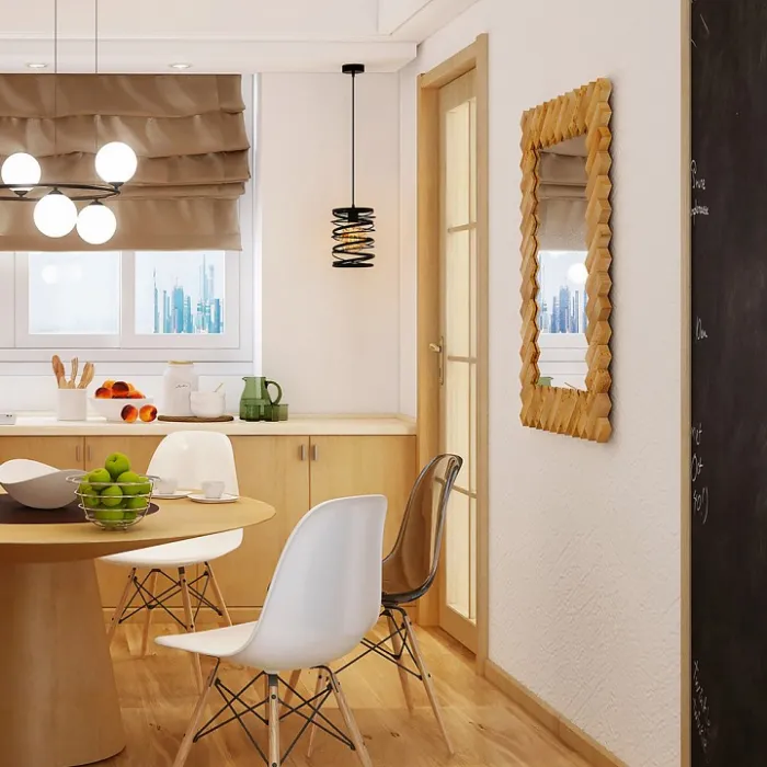 Зеркало настенное (97x71 см) Дубовые планки V20083 от ImperiumLoft