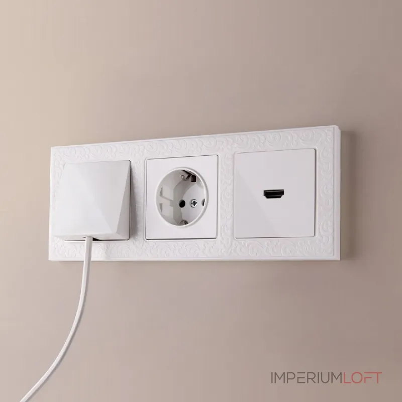Розетка HDMI без рамки Werkel белый W1186001 от ImperiumLoft Розетка HDMI без рамки Werkel белый W1186001 от ImperiumLoft