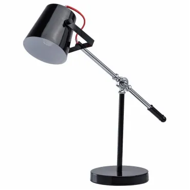 Настольная лампа декоративная MW-Light Акцент 5 680030601 Цвет арматуры хром Цвет плафонов черный