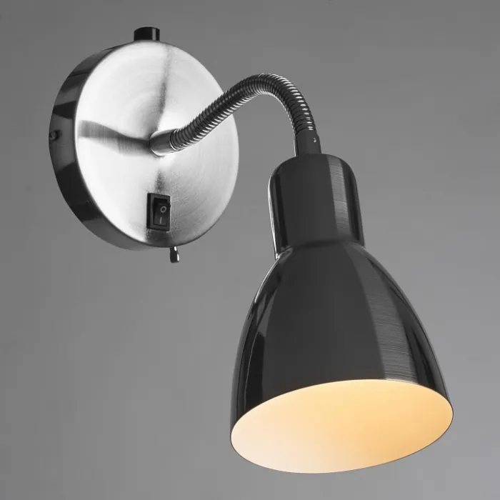 Бра Arte Lamp Dorm A1408AP-1SS Цвет арматуры серебро Цвет плафонов серебро от ImperiumLoft
