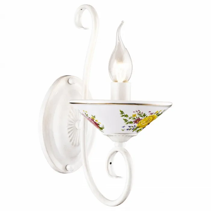 Бра Arte Lamp Fiorato A2061AP-1WG Цвет арматуры золото Цвет плафонов прозрачный от ImperiumLoft